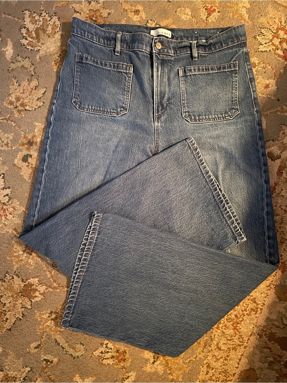 LOFT Blue Wide Leg Jeans